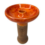 Hookah bowl Cloud Phunnel M Glazed #104 Orange-Red Marble