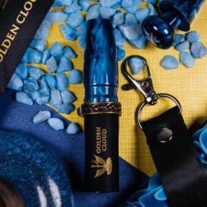 Luksusowy ustnik GoldenCloud do sziszy - mosiądz | niebieski