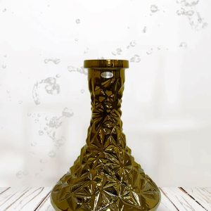 Zlatá dekoratívna váza pre vodné fajky kryštáľová luxusná